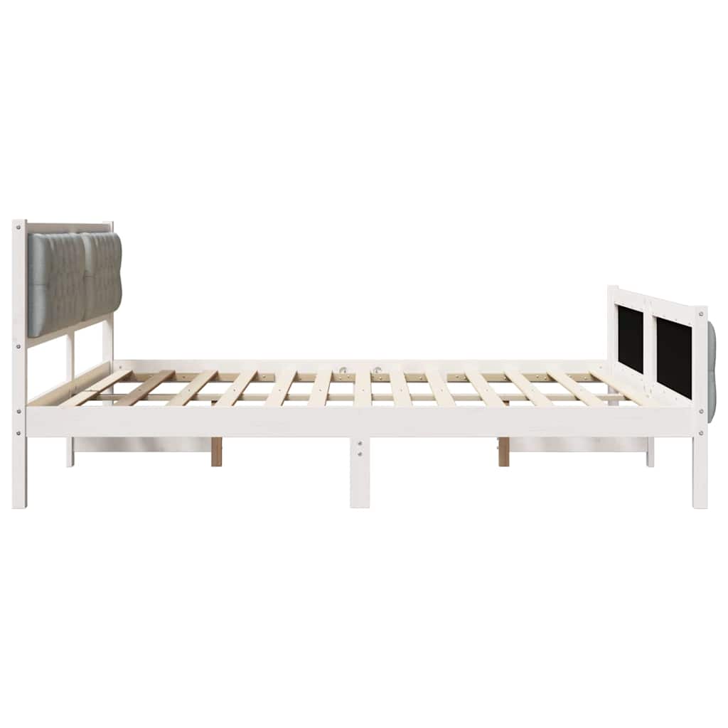 Bedframe Lichtgrijs 180 x 200 cm Massief grenenhout is nu te koop bij PeponiXL, paradijselijk wonen!