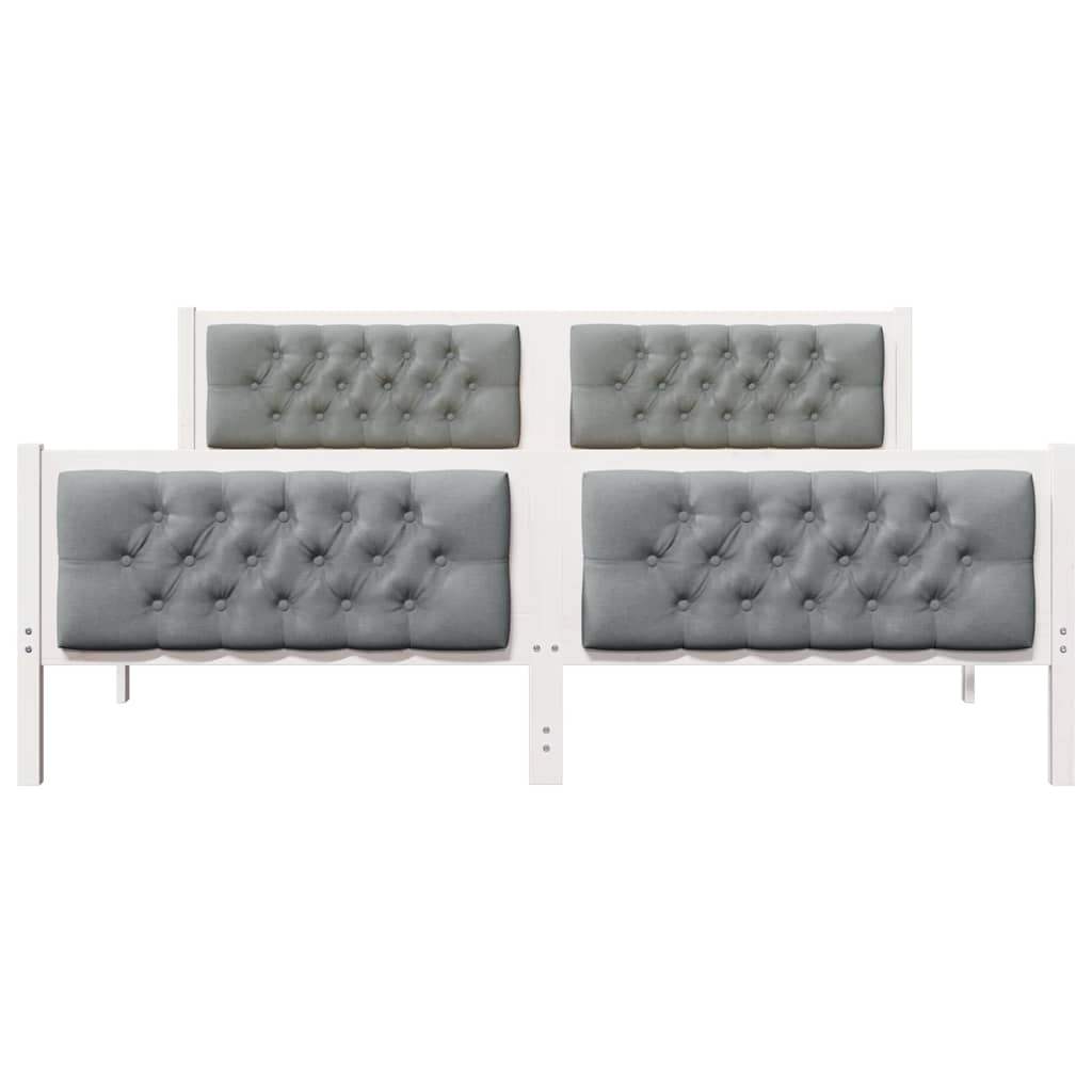 Bedframe Lichtgrijs 160 x 200 cm Massief grenenhout is nu te koop bij PeponiXL, paradijselijk wonen!
