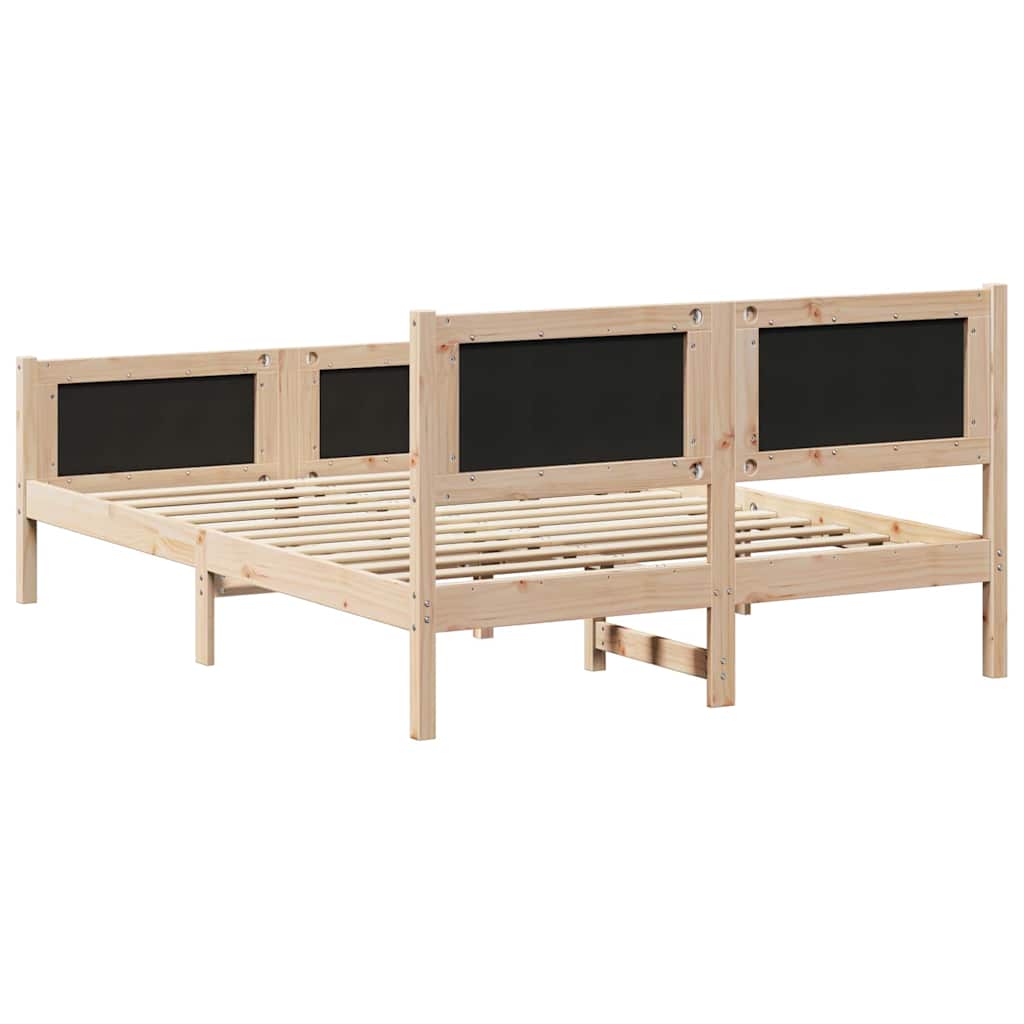 Bedframe Lichtgrijs 150 x 200 cm Massief grenenhout is nu te koop bij PeponiXL, paradijselijk wonen!
