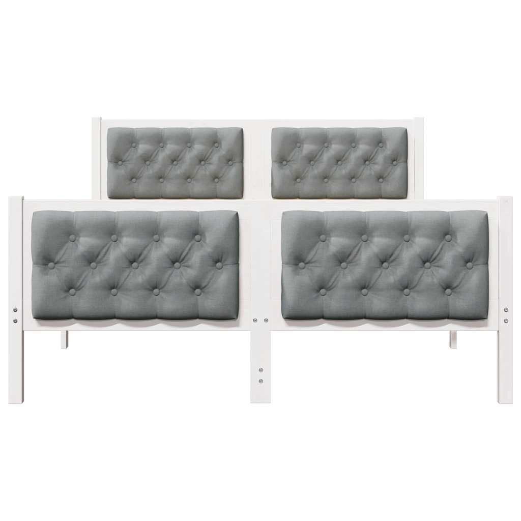 Bedframe Lichtgrijs 140 x 200 cm Massief grenenhout is nu te koop bij PeponiXL, paradijselijk wonen!