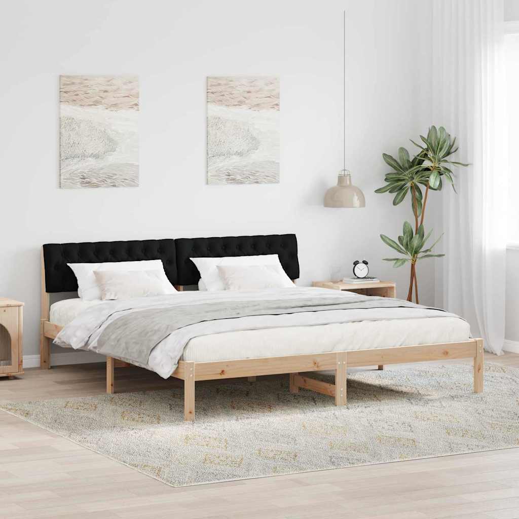 Bedframe Bruin en zwart 180 x 200 cm Massief grenenhout is nu te koop bij PeponiXL, paradijselijk wonen!