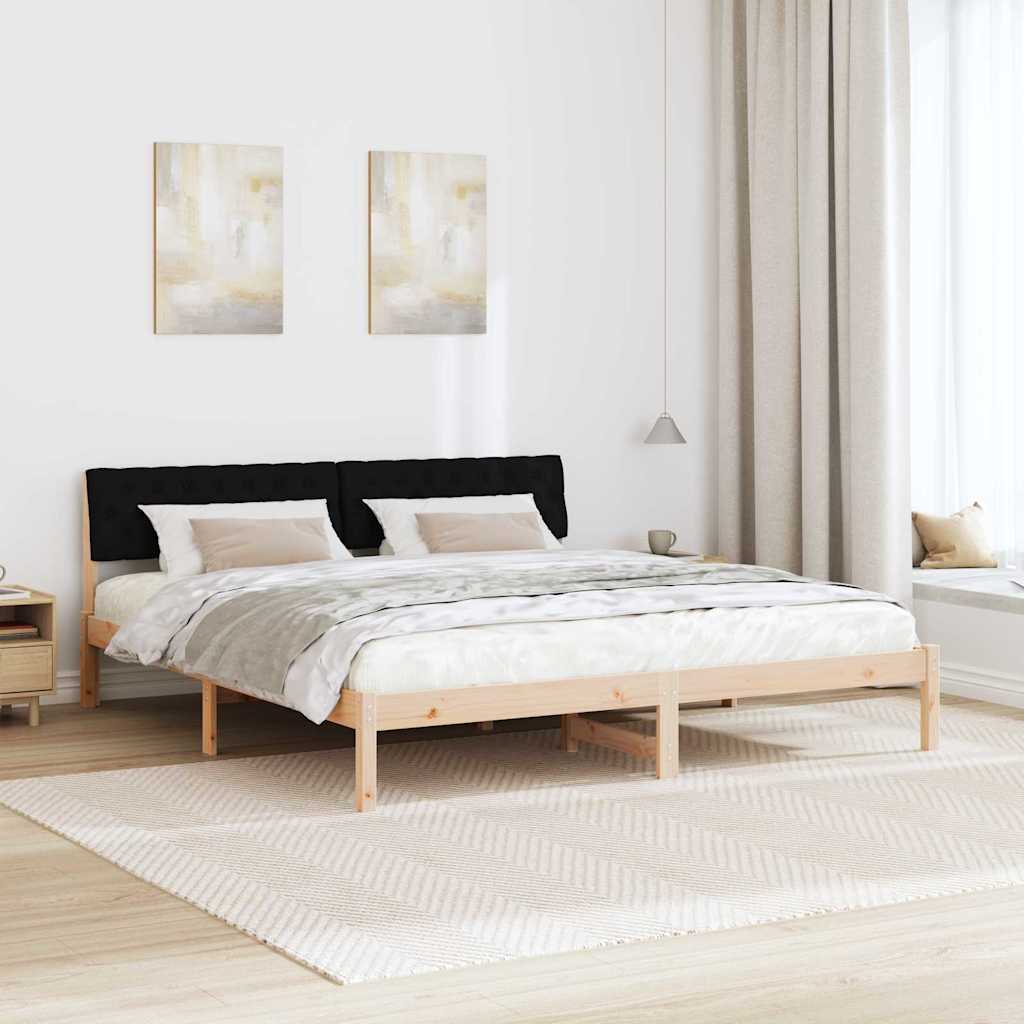 Bedframe Bruin en zwart 180 x 200 cm Massief grenenhout is nu te koop bij PeponiXL, paradijselijk wonen!