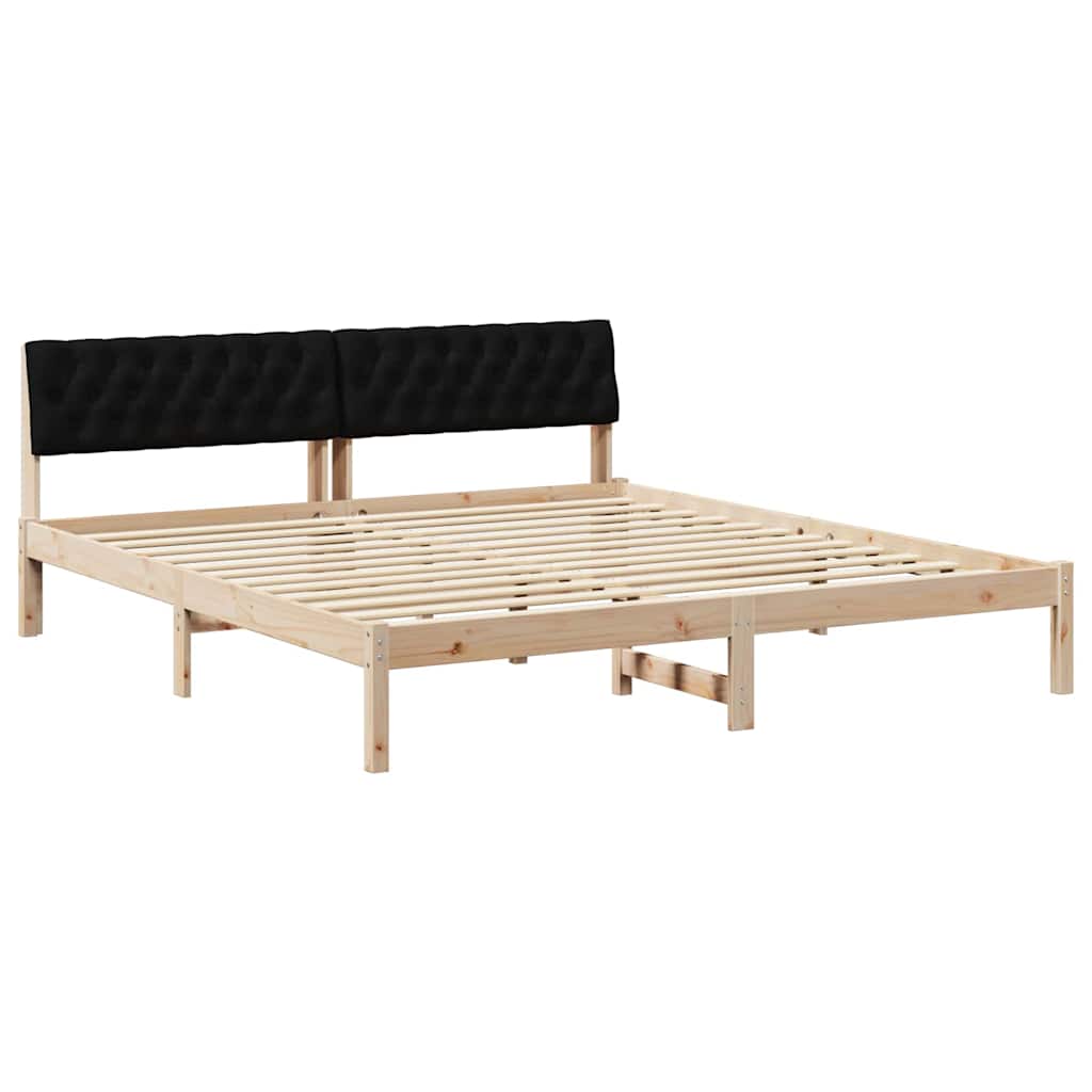 Bedframe Bruin en zwart 180 x 200 cm Massief grenenhout is nu te koop bij PeponiXL, paradijselijk wonen!