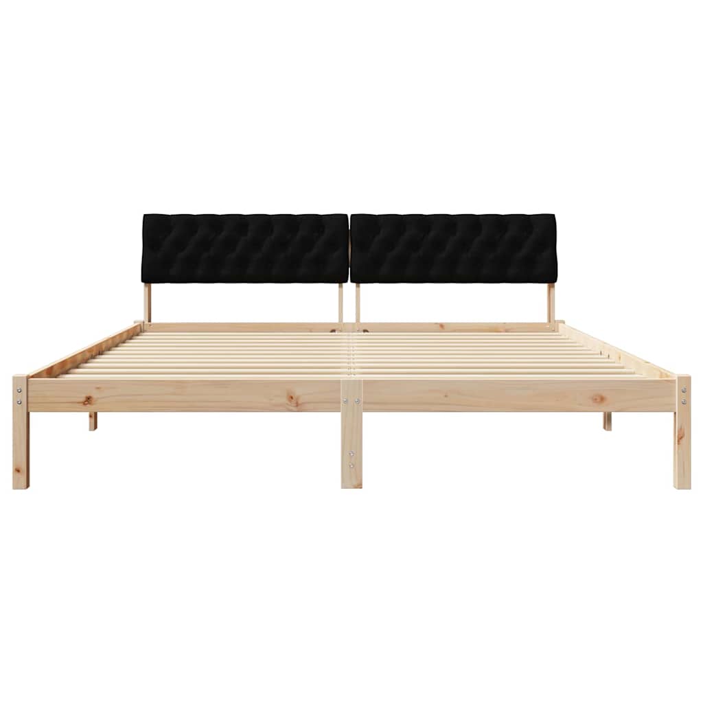 Bedframe Bruin en zwart 180 x 200 cm Massief grenenhout is nu te koop bij PeponiXL, paradijselijk wonen!