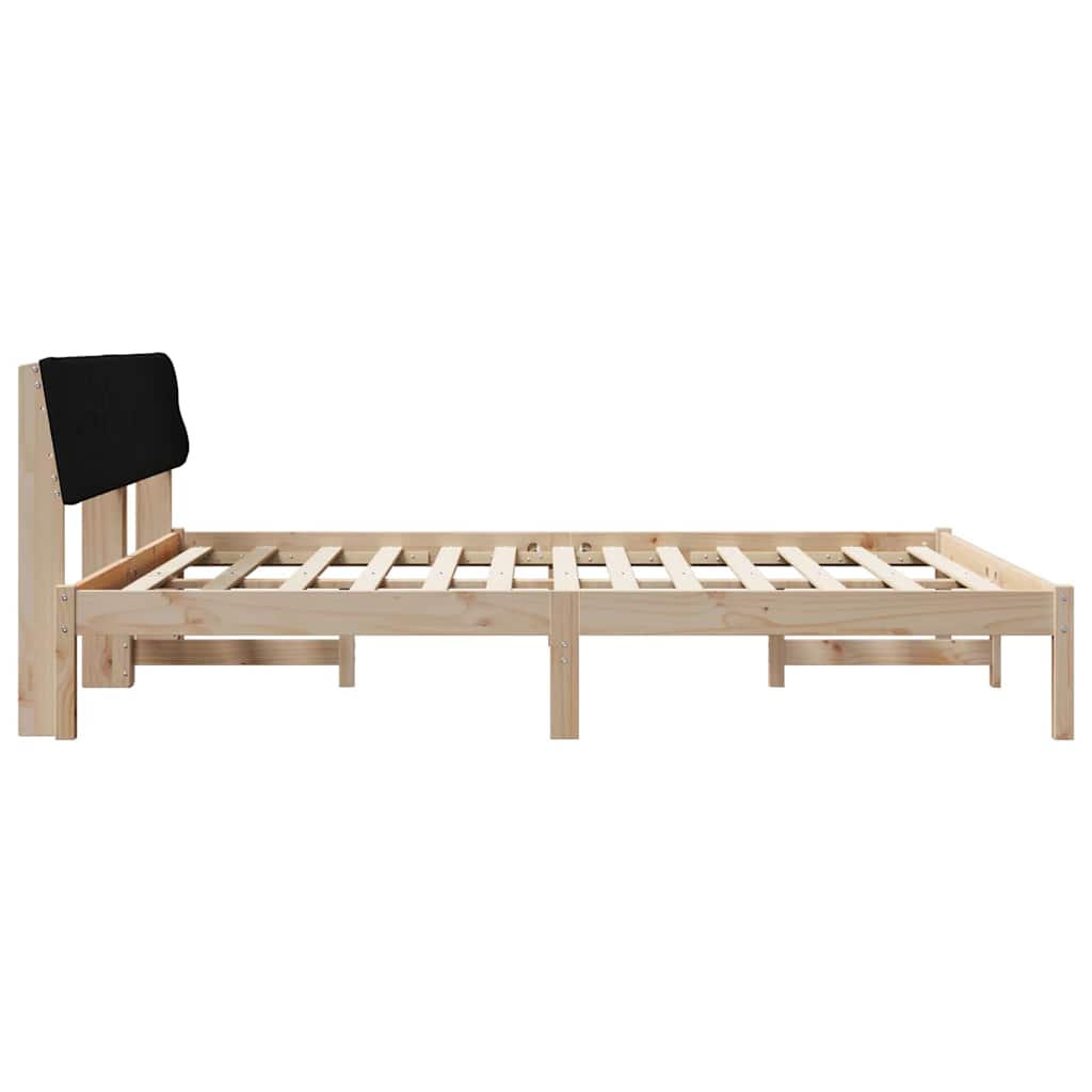 Bedframe Bruin en zwart 180 x 200 cm Massief grenenhout is nu te koop bij PeponiXL, paradijselijk wonen!