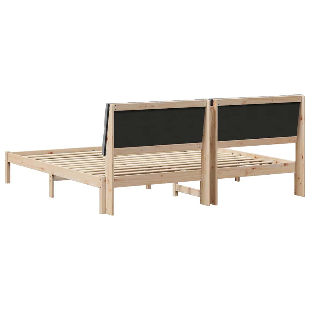 Bedframe met Gevoerd Hoofdgedeelte Bruin 200 x 200 cm is nu te koop bij PeponiXL, paradijselijk wonen!