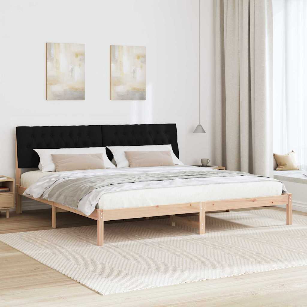 Bedframe met Gevoerd Hoofdgedeelte Bruin 200 x 200 cm is nu te koop bij PeponiXL, paradijselijk wonen!