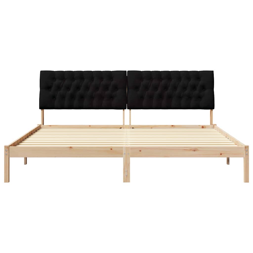 Bedframe met Gevoerd Hoofdgedeelte Bruin 200 x 200 cm is nu te koop bij PeponiXL, paradijselijk wonen!