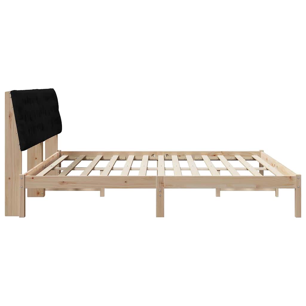 Bedframe met Gevoerd Hoofdgedeelte Bruin 200 x 200 cm is nu te koop bij PeponiXL, paradijselijk wonen!