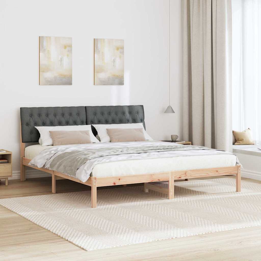 Bedframe met Gevoerd Hoofdgedeelte Bruin 180 x 200 cm is nu te koop bij PeponiXL, paradijselijk wonen!