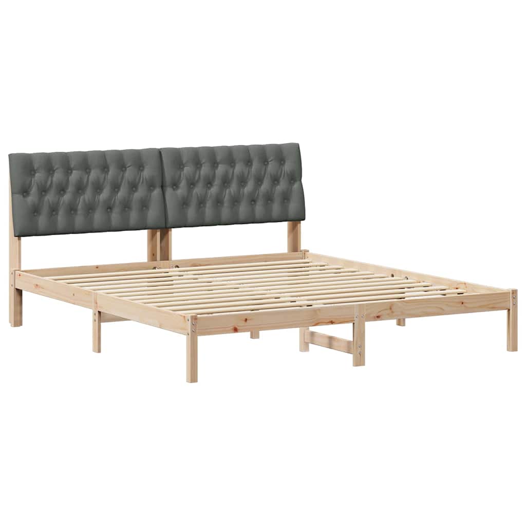 Bedframe met Gevoerd Hoofdgedeelte Bruin 180 x 200 cm is nu te koop bij PeponiXL, paradijselijk wonen!