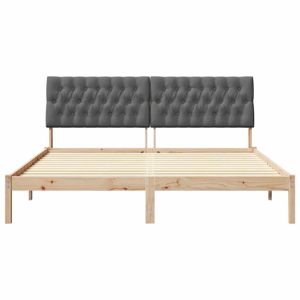 Bedframe met Gevoerd Hoofdgedeelte Bruin 180 x 200 cm is nu te koop bij PeponiXL, paradijselijk wonen!