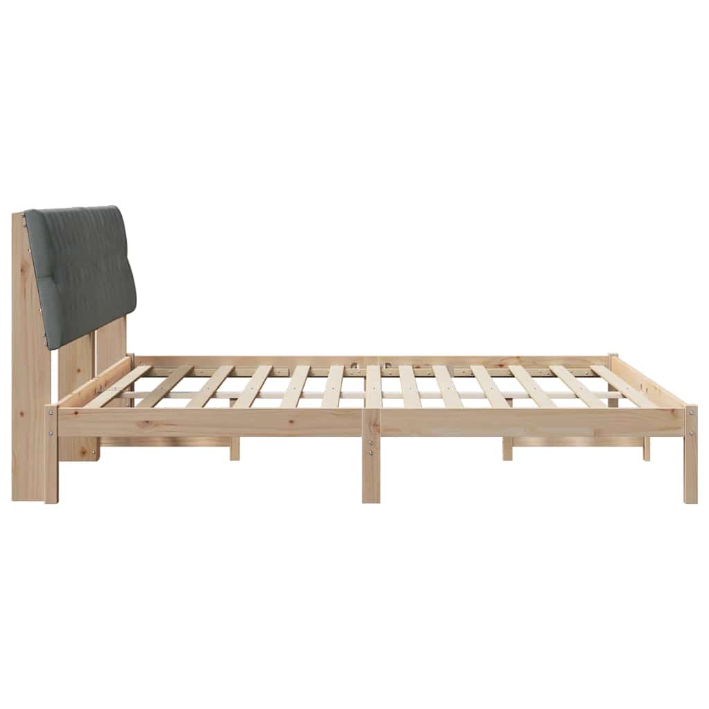 Bedframe met Gevoerd Hoofdgedeelte Bruin 180 x 200 cm is nu te koop bij PeponiXL, paradijselijk wonen!