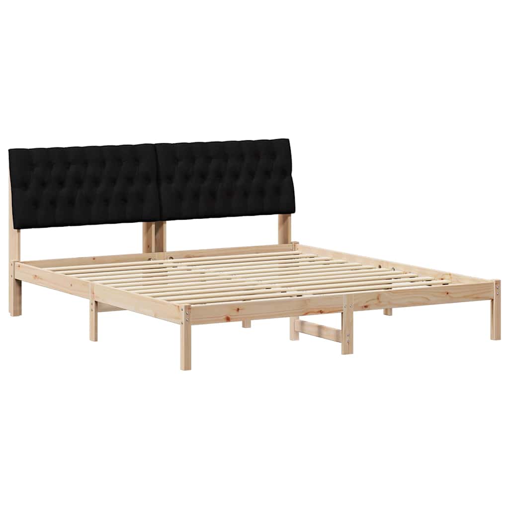Bedframe met Gevoerd Hoofdgedeelte Bruin 180 x 200 cm is nu te koop bij PeponiXL, paradijselijk wonen!