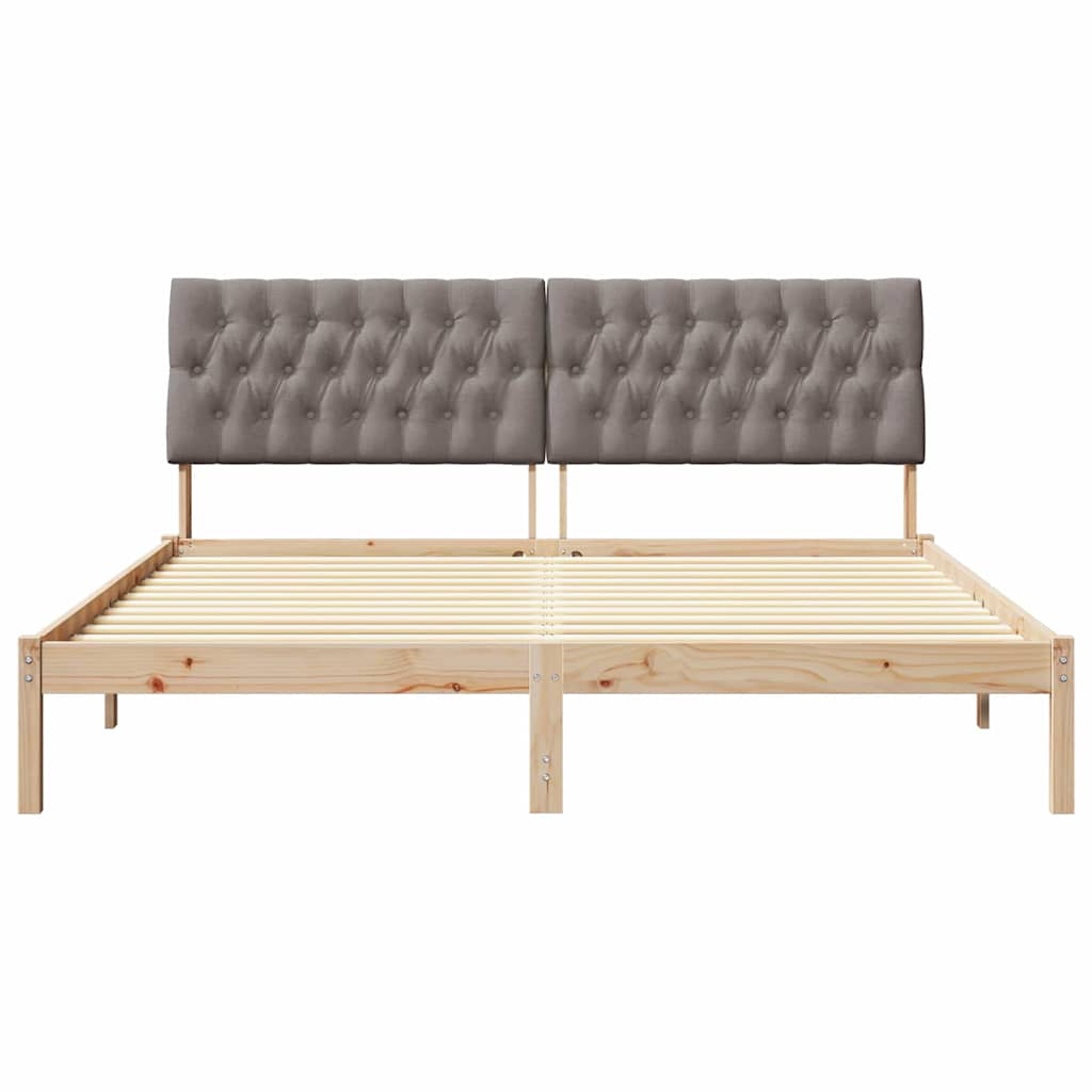Bedframe met Gevoerd Hoofdgedeelte Bruin 180 x 200 cm is nu te koop bij PeponiXL, paradijselijk wonen!