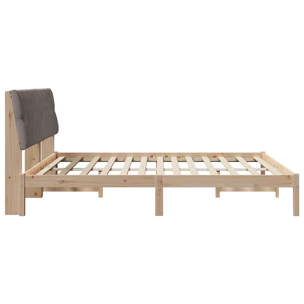 Bedframe met Gevoerd Hoofdgedeelte Bruin 180 x 200 cm is nu te koop bij PeponiXL, paradijselijk wonen!