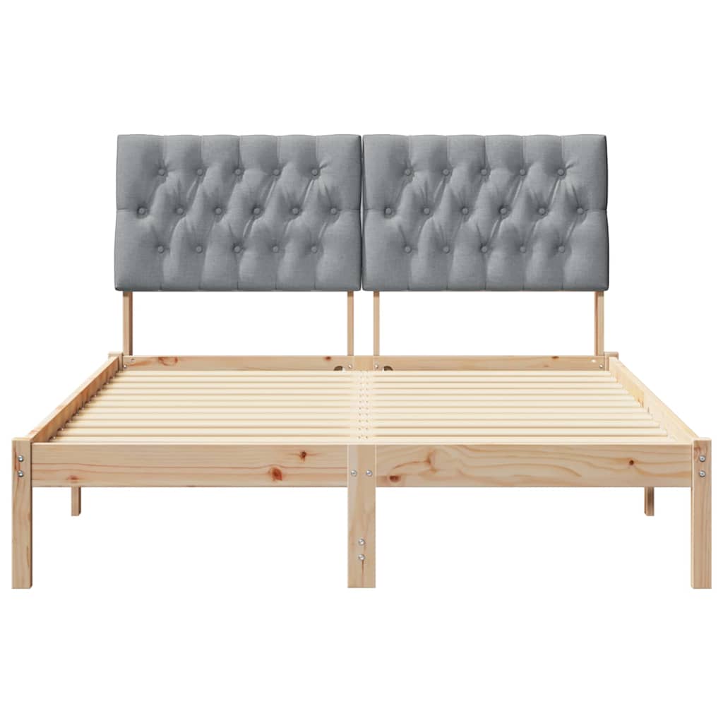 Bedframe met Gevoerd Hoofdgedeelte Bruin 160 x 200 cm is nu te koop bij PeponiXL, paradijselijk wonen!