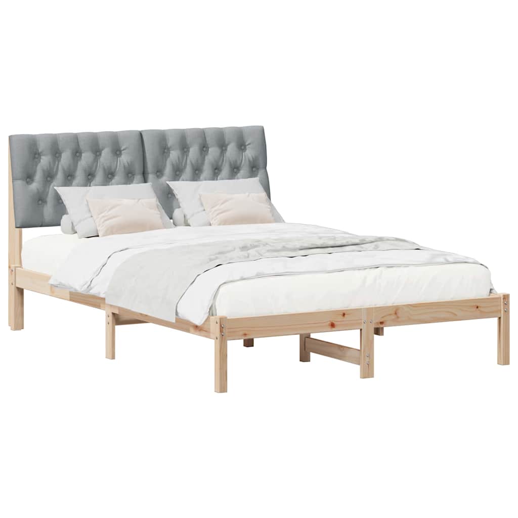 Bedframe met Gevoerd Hoofdgedeelte Bruin 160 x 200 cm is nu te koop bij PeponiXL, paradijselijk wonen!