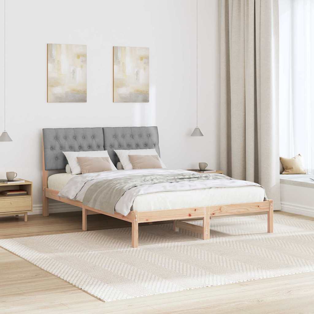 Bedframe met Gevoerd Hoofdgedeelte Bruin 150 x 200 cm is nu te koop bij PeponiXL, paradijselijk wonen!