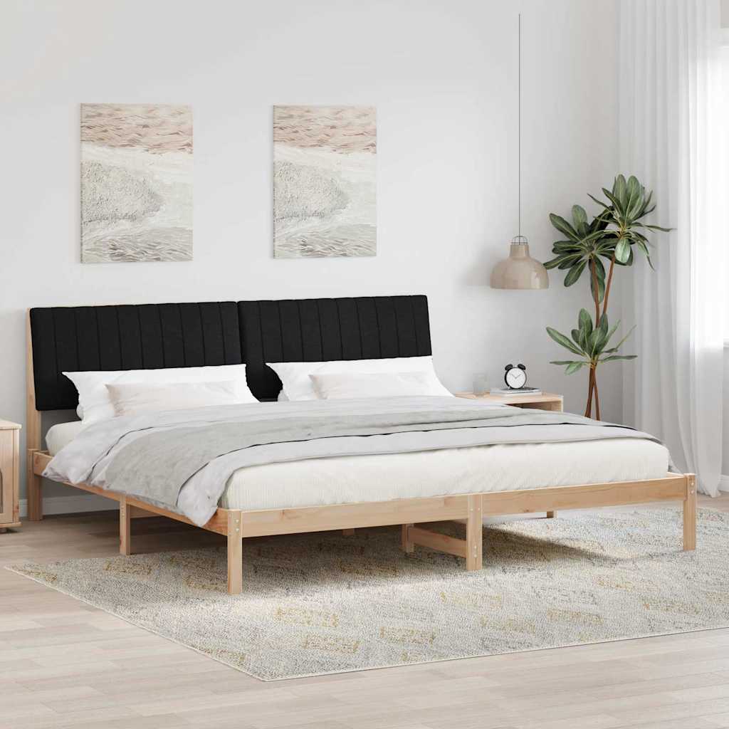 Bedframe met hoofdeinde Bruin 200 x 200 cm Massief grenenhout is nu te koop bij PeponiXL, paradijselijk wonen!