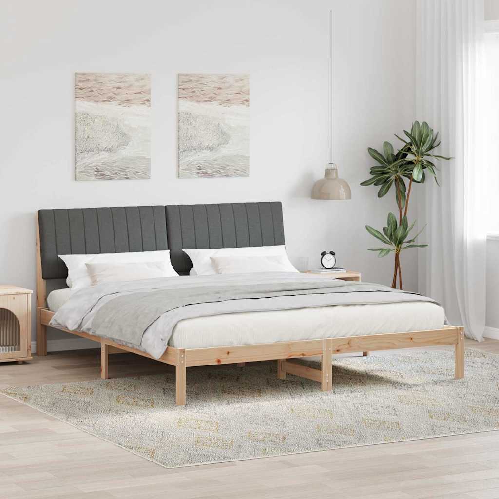 Bedframe met hoofdeinde Bruin 180 x 200 cm Massief grenenhout is nu te koop bij PeponiXL, paradijselijk wonen!