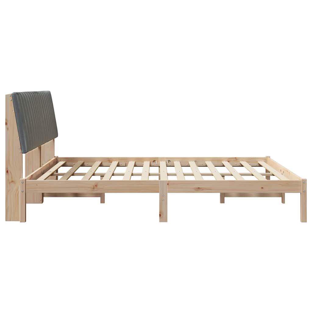 Bedframe met hoofdeinde Bruin 180 x 200 cm Massief grenenhout is nu te koop bij PeponiXL, paradijselijk wonen!