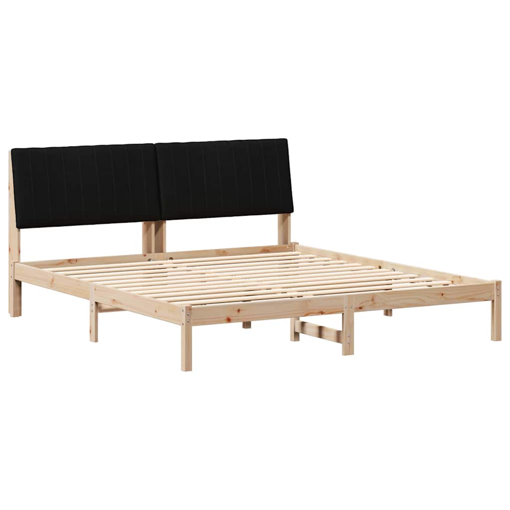 Bedframe met hoofdeinde Bruin 180 x 200 cm Massief grenenhout is nu te koop bij PeponiXL, paradijselijk wonen!