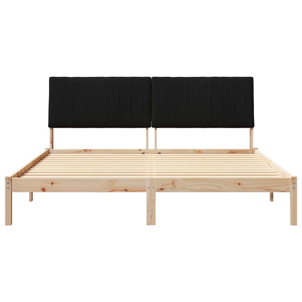 Bedframe met hoofdeinde Bruin 180 x 200 cm Massief grenenhout is nu te koop bij PeponiXL, paradijselijk wonen!