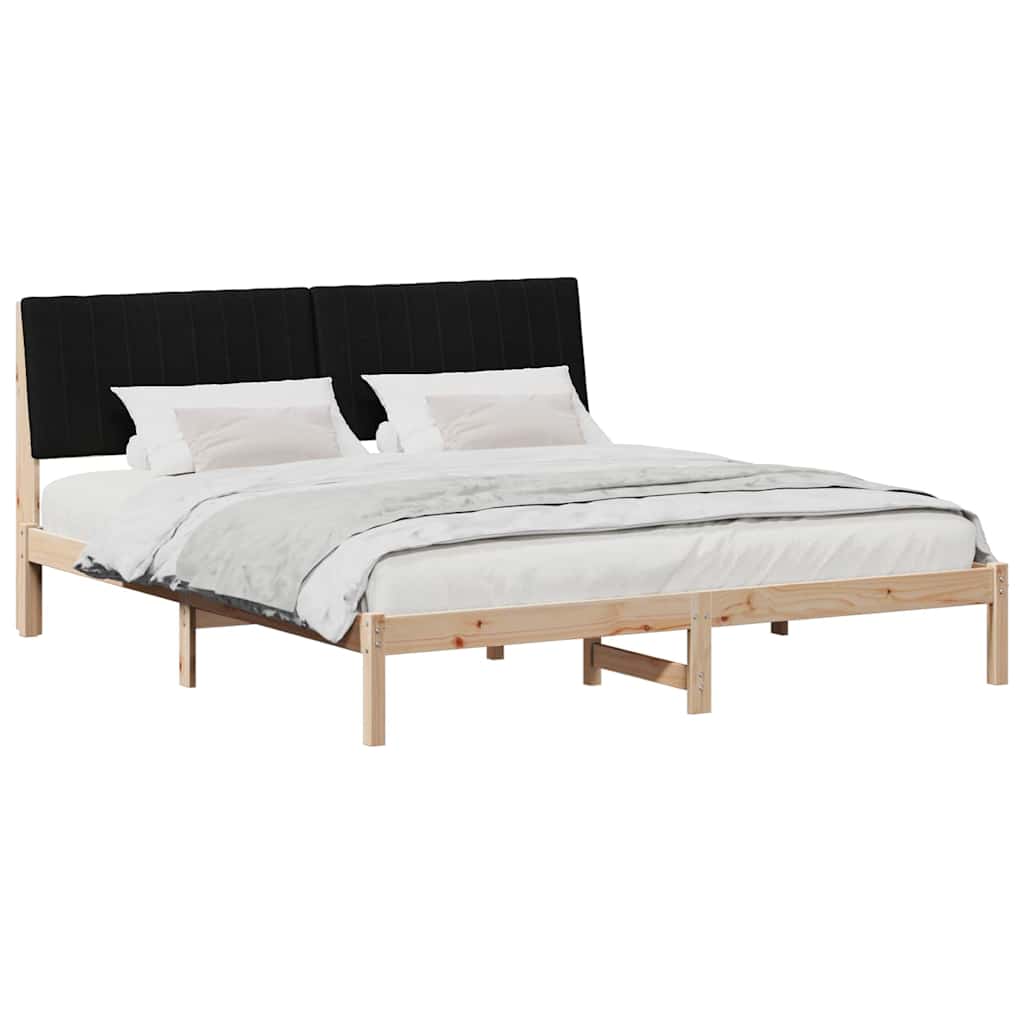 Bedframe met hoofdeinde Bruin 180 x 200 cm Massief grenenhout is nu te koop bij PeponiXL, paradijselijk wonen!