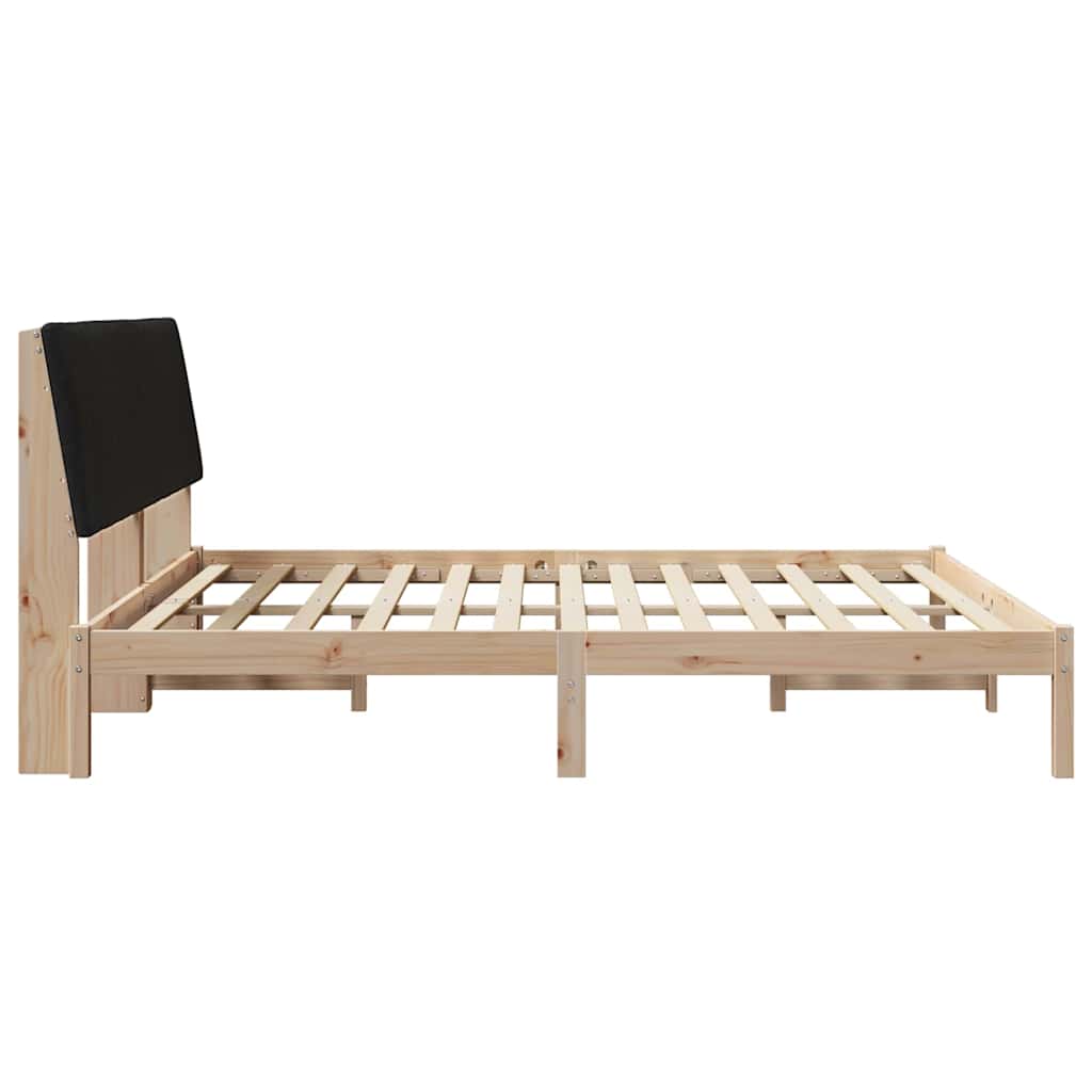Bedframe met hoofdeinde Bruin 180 x 200 cm Massief grenenhout is nu te koop bij PeponiXL, paradijselijk wonen!