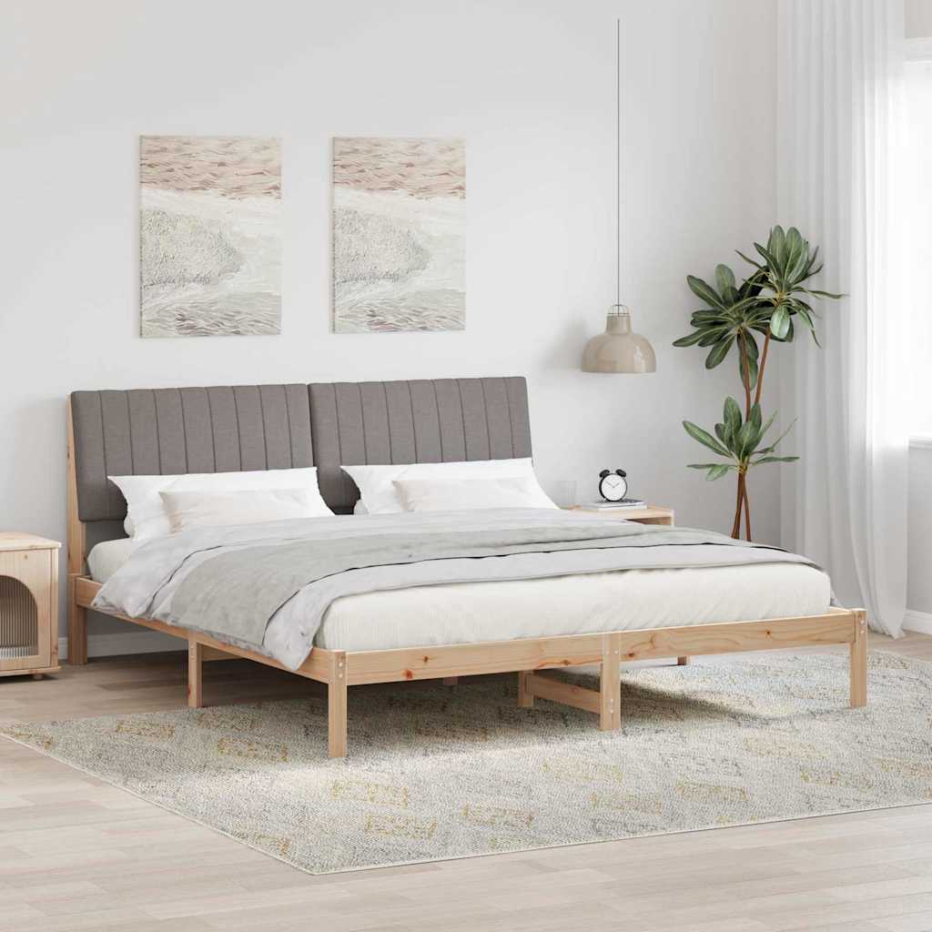 Bedframe met hoofdeinde Bruin 180 x 200 cm Massief grenenhout is nu te koop bij PeponiXL, paradijselijk wonen!
