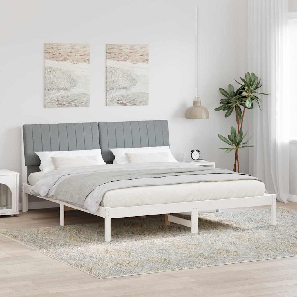 Bedframe Lichtgrijs 180 x 200 cm Massief grenenhout is nu te koop bij PeponiXL, paradijselijk wonen!