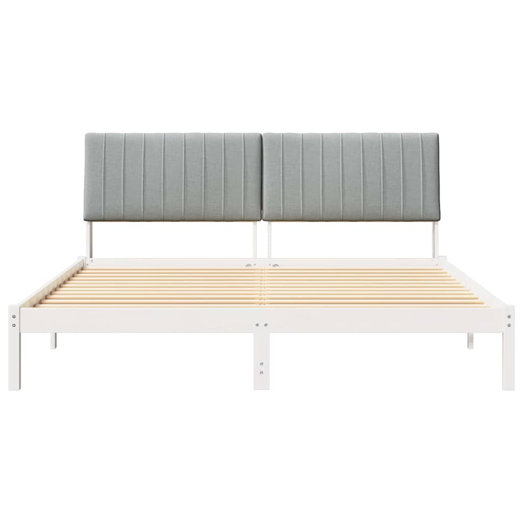 Bedframe Lichtgrijs 180 x 200 cm Massief grenenhout is nu te koop bij PeponiXL, paradijselijk wonen!
