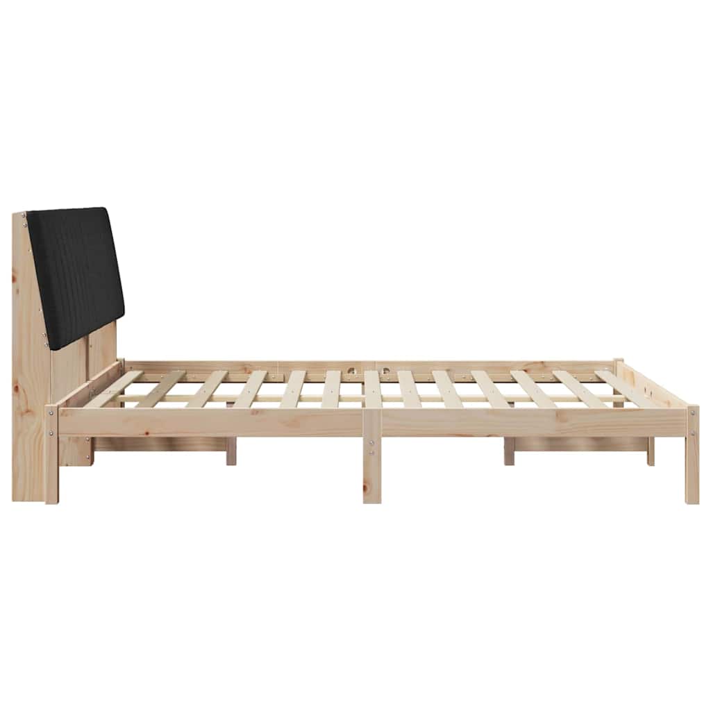 Bedframe met hoofdeinde Bruin 160 x 200 cm Massief grenenhout is nu te koop bij PeponiXL, paradijselijk wonen!