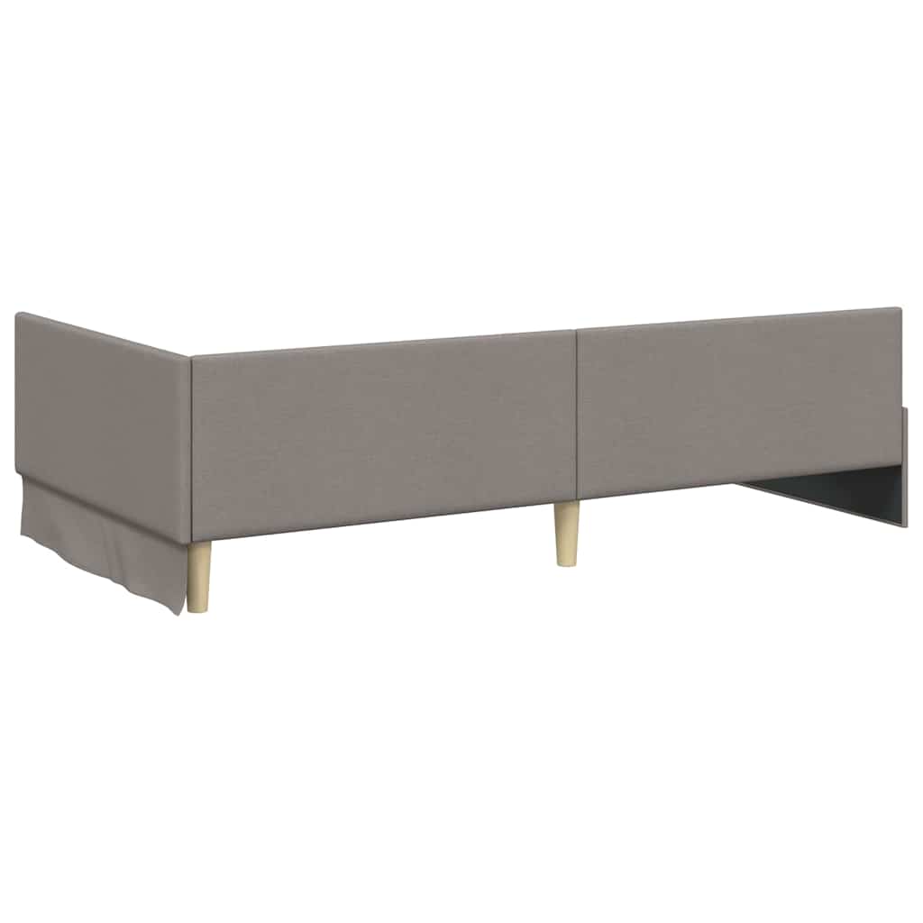 Hoekbedframe met Matras Anders met hoofdeinde 2 pcs Taupe Stof is nu te koop bij PeponiXL, paradijselijk wonen!