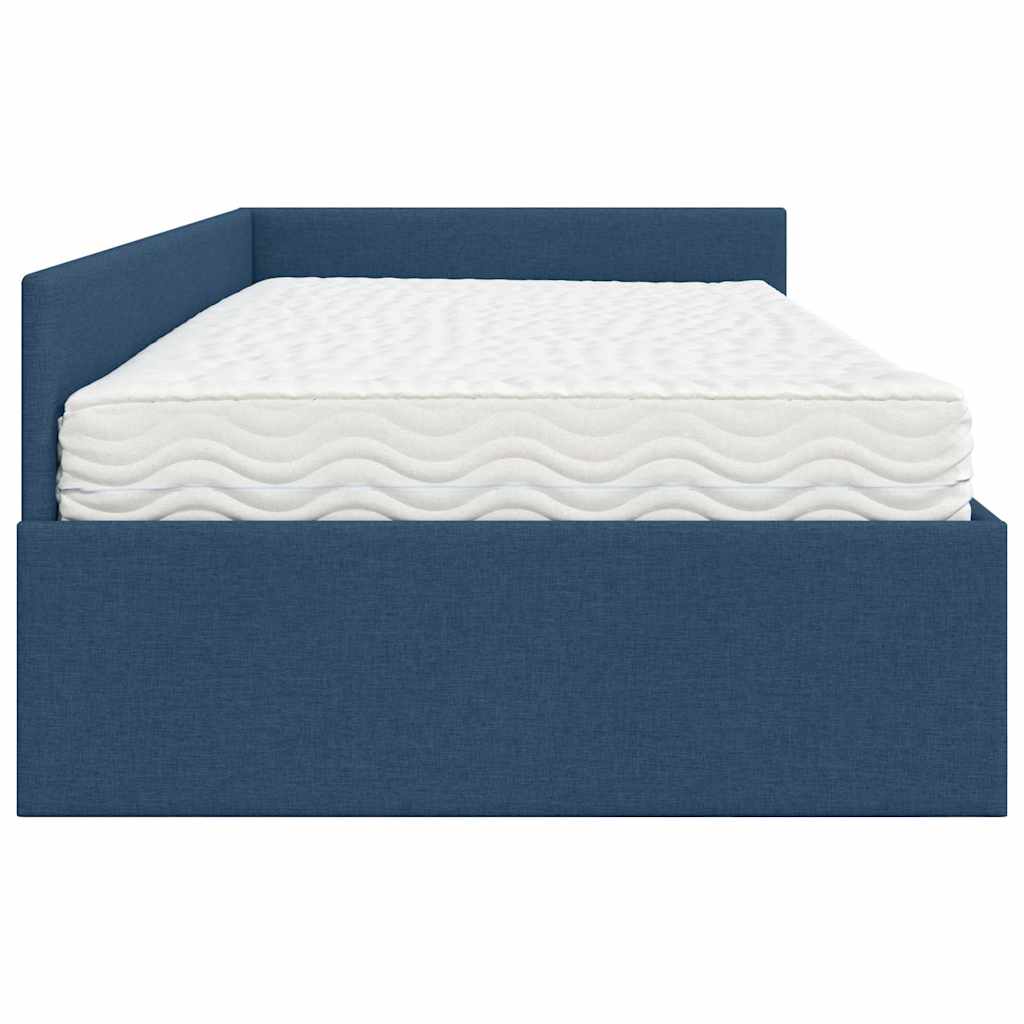 Hoekbedframe met Matras Anders met hoofdeinde 2 pcs Blauw Stof is nu te koop bij PeponiXL, paradijselijk wonen!