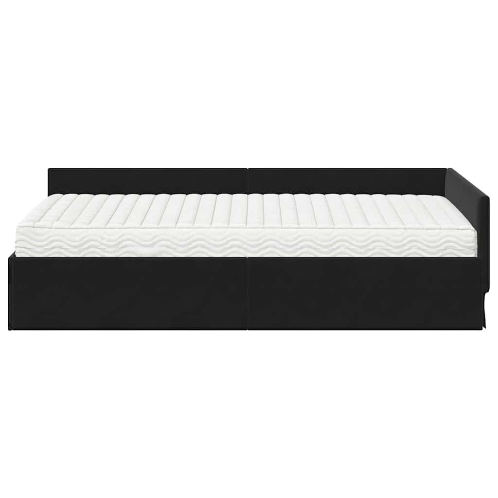 Hoekbedframe met Matras Anders 2 pcs Grijs Fluweel is nu te koop bij PeponiXL, paradijselijk wonen!
