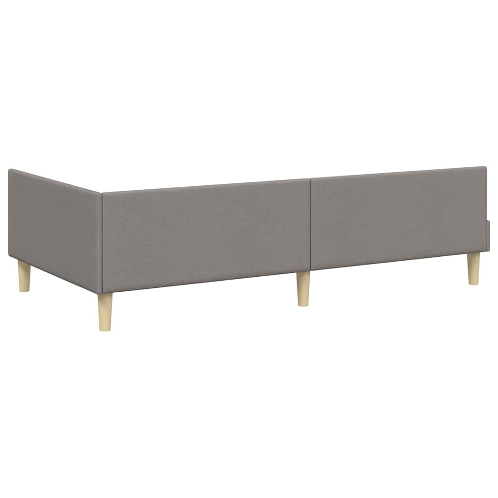 Hoekbedframe met Matras met matras 2 pcs Taupe Stof is nu te koop bij PeponiXL, paradijselijk wonen!