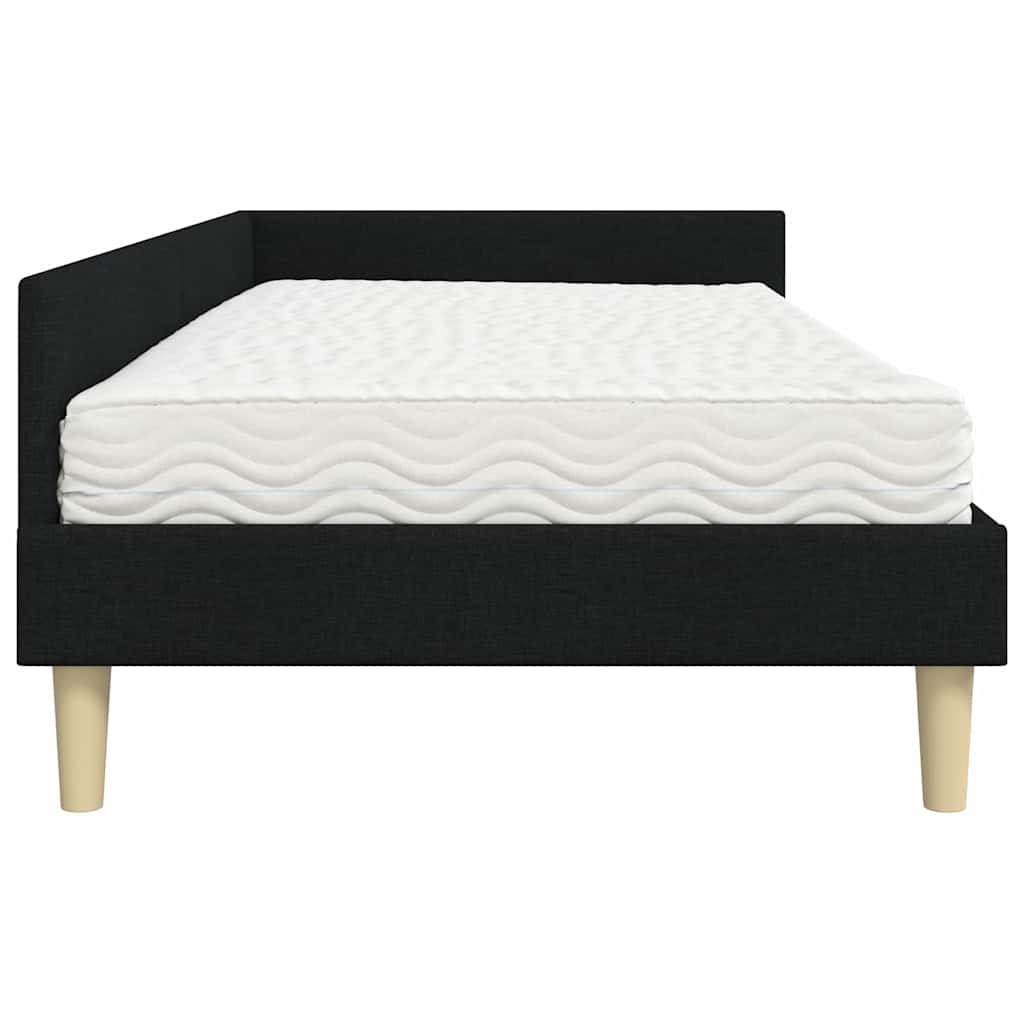 Hoekbedframe met Matras met matras 2 pcs Groen Stof is nu te koop bij PeponiXL, paradijselijk wonen!