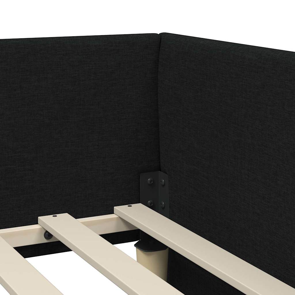 Hoekbedframe met Matras met matras 2 pcs Groen Stof is nu te koop bij PeponiXL, paradijselijk wonen!
