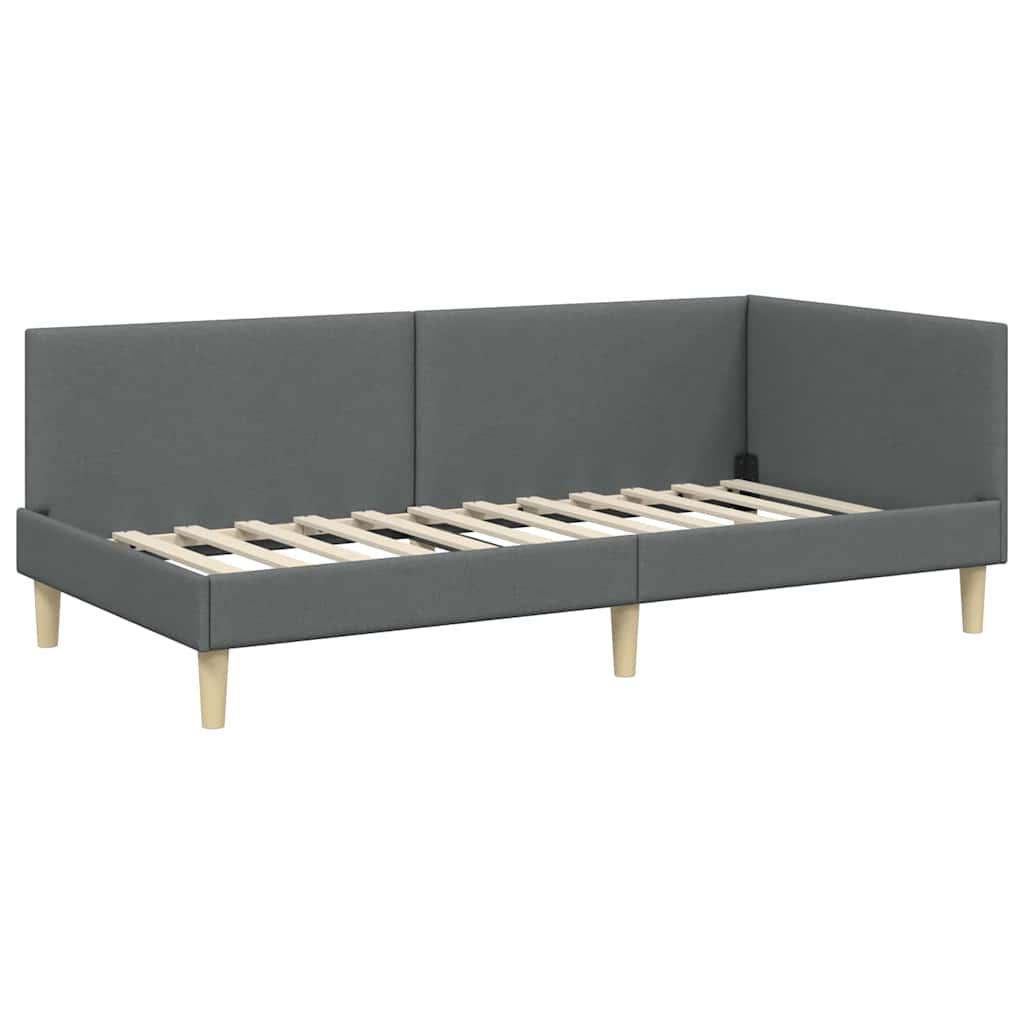 Hoekbedframe met Matras Anders met hoofdeinde 2 pcs Grijs Stof is nu te koop bij PeponiXL, paradijselijk wonen!