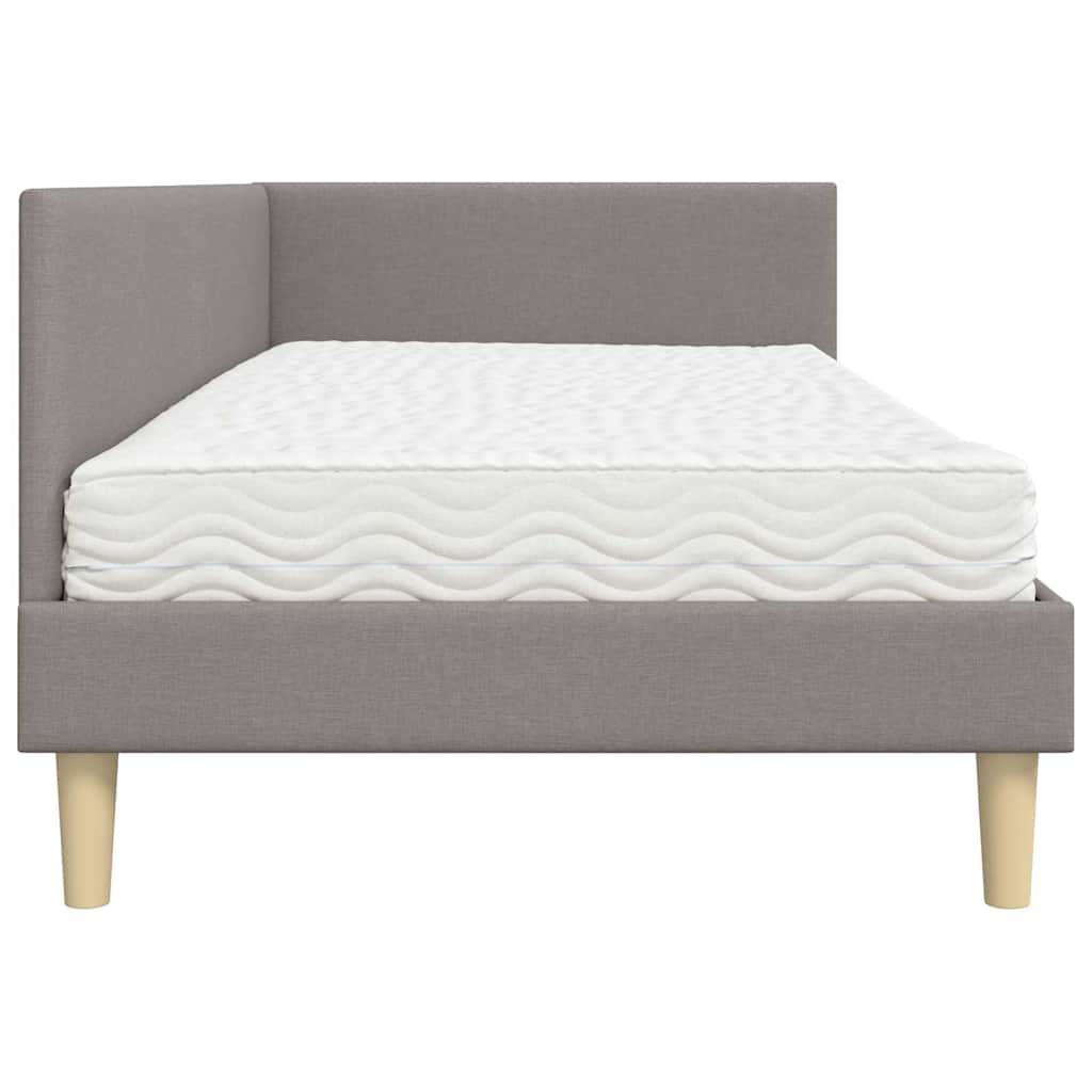 Hoekbedframe met Matras Anders met hoofdeinde 2 pcs Taupe Stof is nu te koop bij PeponiXL, paradijselijk wonen!