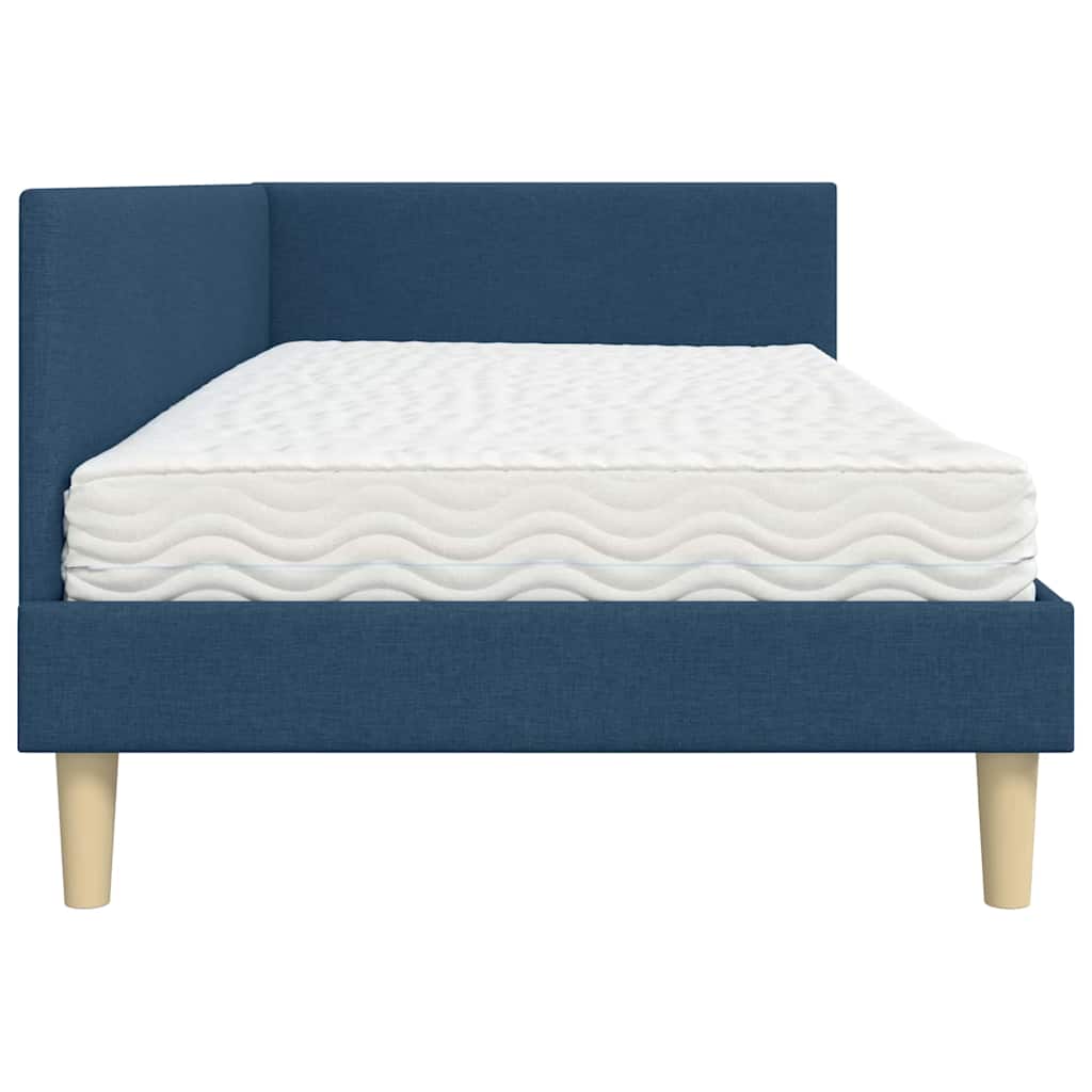 Hoekbedframe met Matras Anders met hoofdeinde 2 pcs Blauw Stof is nu te koop bij PeponiXL, paradijselijk wonen!