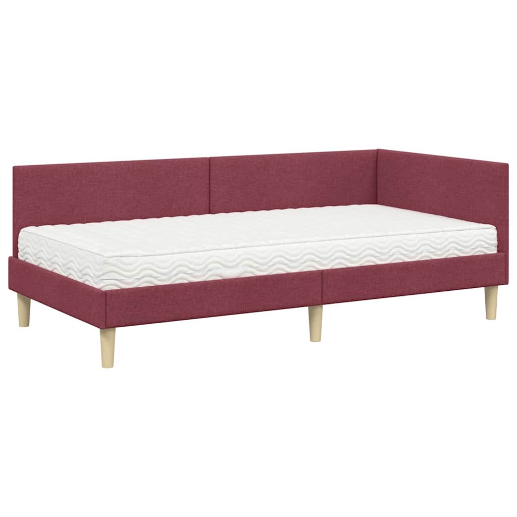 Hoekbedframe met Matras Anders met hoofdeinde 2 pcs Grijs Stof is nu te koop bij PeponiXL, paradijselijk wonen!
