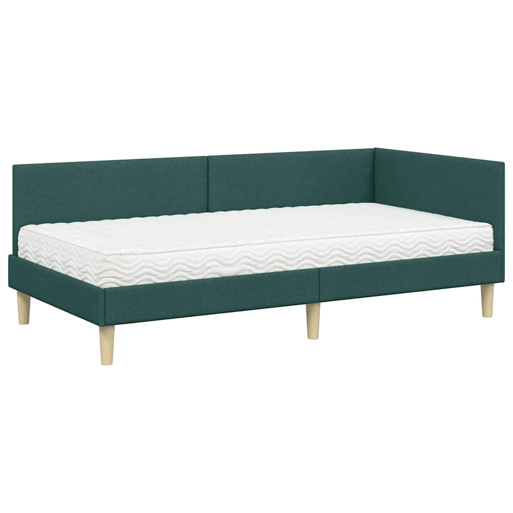 Hoekbedframe met Matras Anders met hoofdeinde 2 pcs Groen Stof is nu te koop bij PeponiXL, paradijselijk wonen!