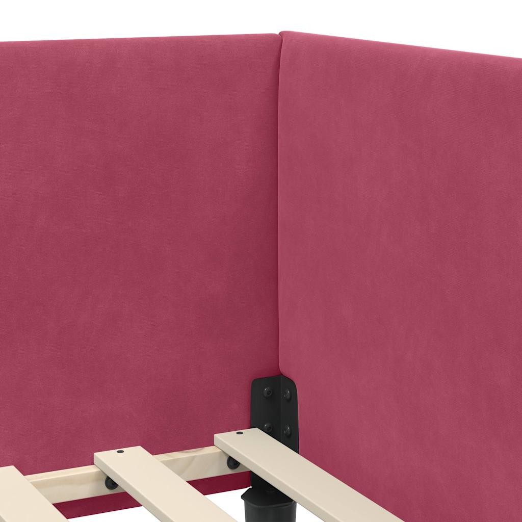 Hoekbedframe met Matras Anders 2 pcs Groen Fluweel is nu te koop bij PeponiXL, paradijselijk wonen!