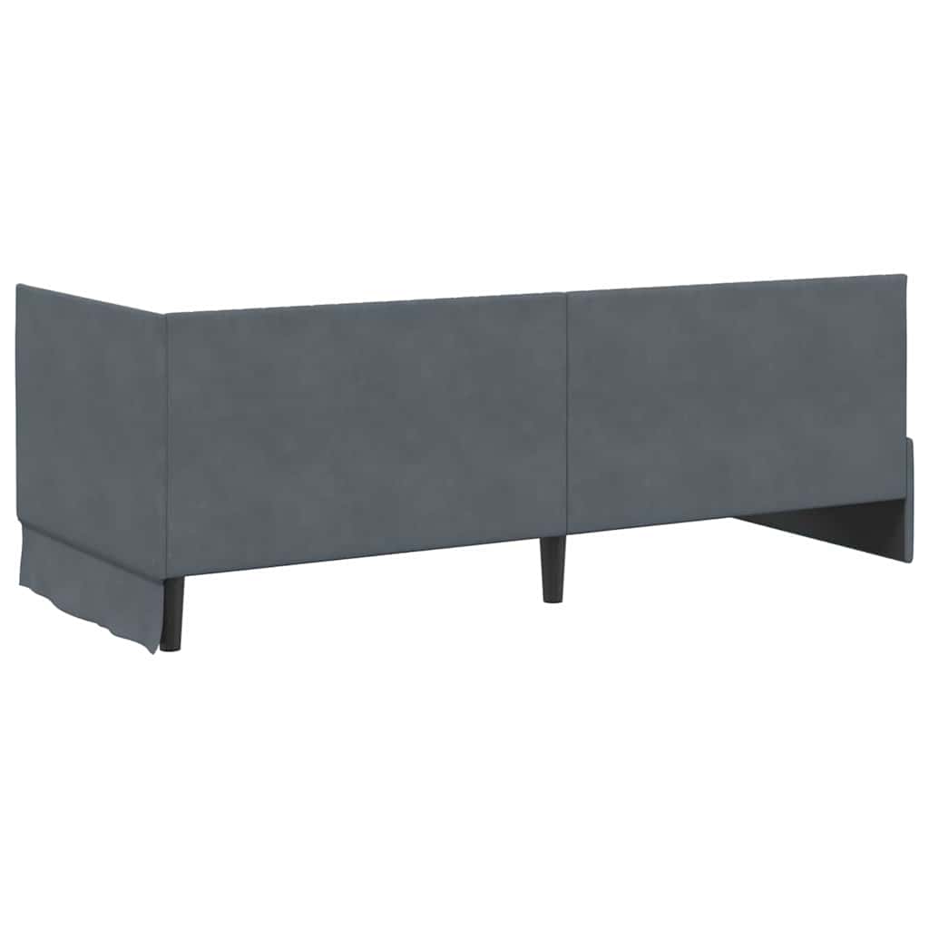 Hoekbedframe met Matras met hoofdeinde 2 pcs Grijs Fluweel is nu te koop bij PeponiXL, paradijselijk wonen!