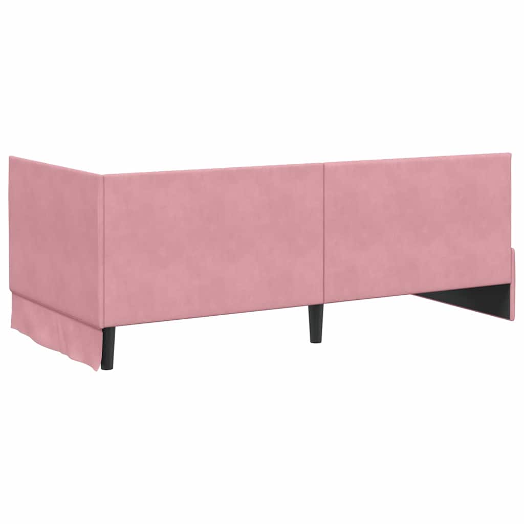 Hoekbedframe met Matras met hoofdeinde 2 pcs Grijs Fluweel is nu te koop bij PeponiXL, paradijselijk wonen!