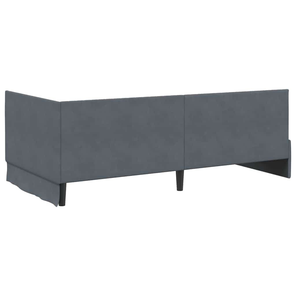 Hoekbedframe met Matras met hoofdeinde 2 pcs Grijs Fluweel is nu te koop bij PeponiXL, paradijselijk wonen!