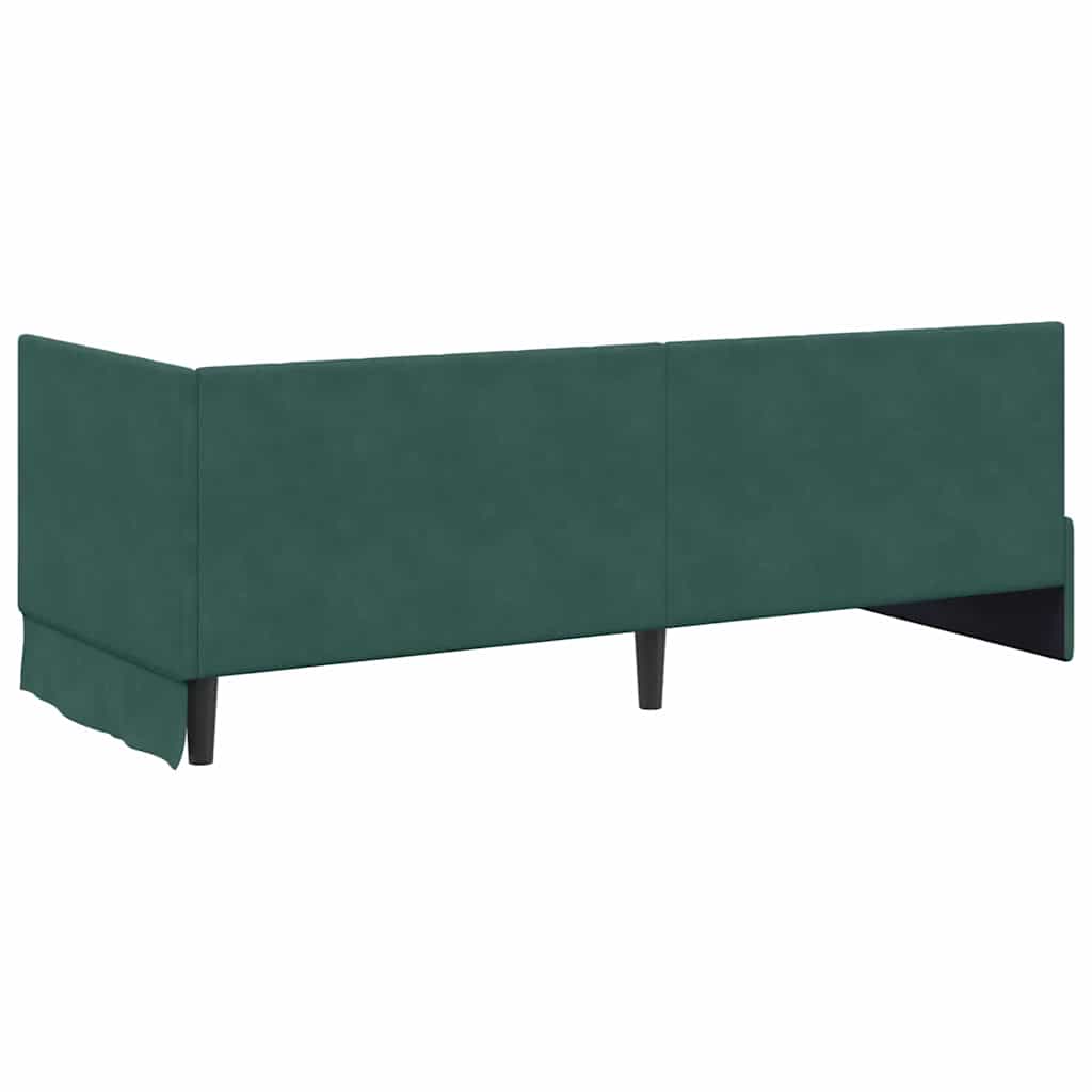 Hoekbedframe met Matras met hoofdeinde 2 pcs Groen Fluweel is nu te koop bij PeponiXL, paradijselijk wonen!